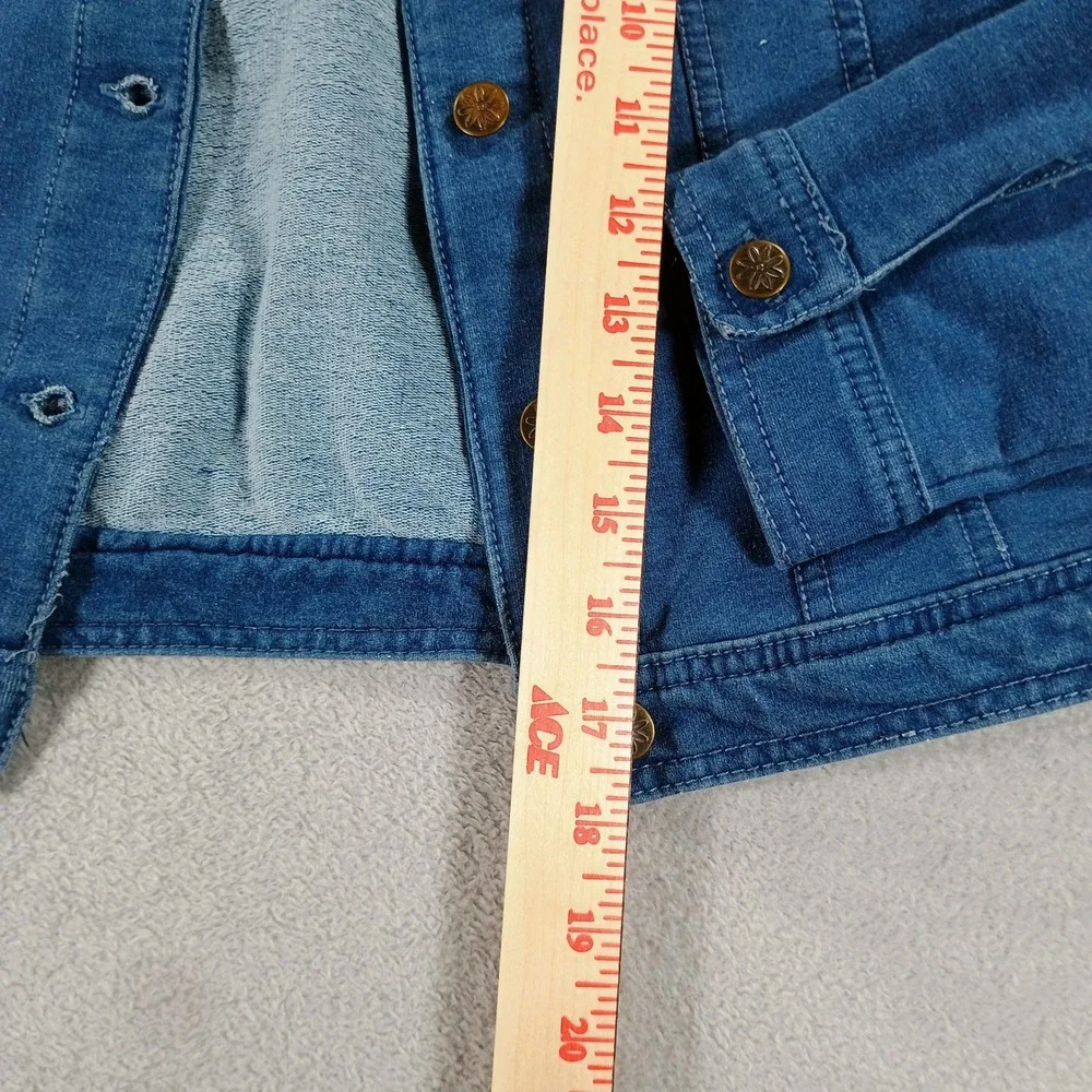 Cynthia Rowley Girls Denim Jacket Blue Medium Wash Size M‎ 7/8 Button Up